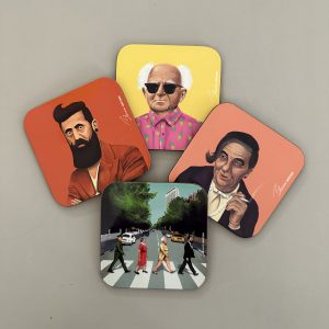 coasters for the cup of hipster